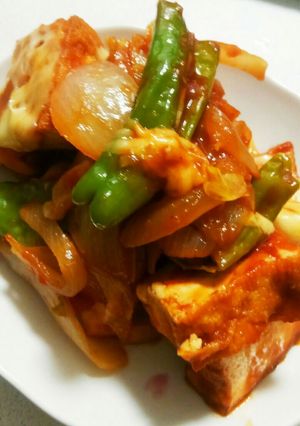 厚揚げ豆腐と野菜のトマトソース炒め-レシピのメイン写真
