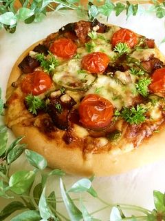 発酵1分!時短パン★カリカリベーコンピザ-レシピのメイン写真