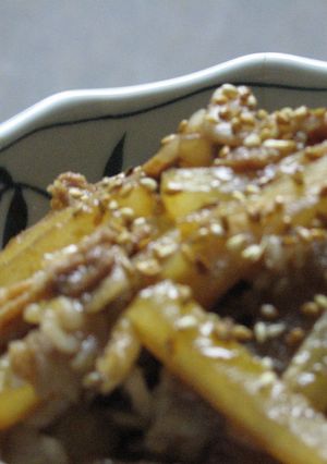 簡単!!大根と豚バラ肉の甘辛炒め-レシピのメイン写真