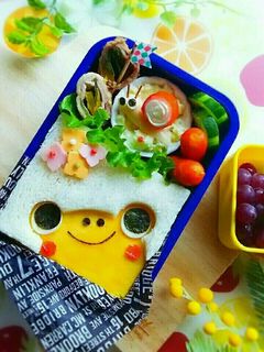 キャラ弁 サンドイッチでカエルちゃん弁当-レシピのメイン写真