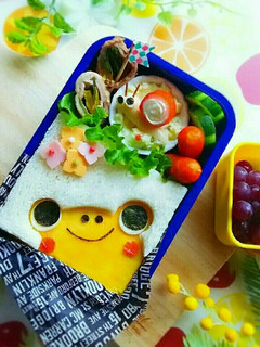 キャラ弁 サンドイッチでカエルちゃん弁当-レシピのメイン写真