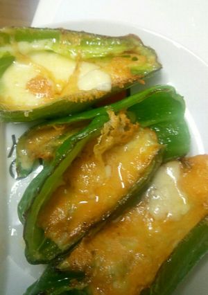 カリッとチーズのピーマン焼き-レシピのメイン写真