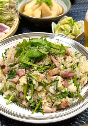 せりとベーコンのチャーハン♪-レシピのメイン写真