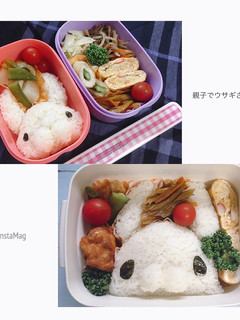 親子でウサギさん弁当-レシピのメイン写真