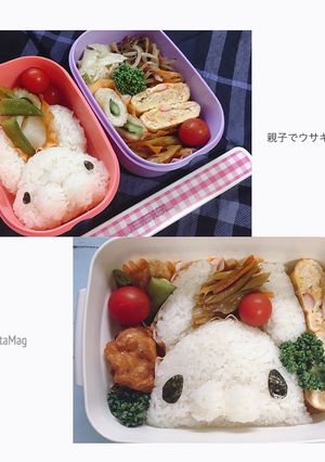 親子でウサギさん弁当-レシピのメイン写真