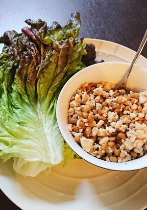 鳥ひき肉と納豆のヘルシーおつまみ 超簡単-レシピのメイン写真