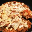 冷食でパリパリチキンライスのピザ風チーズ