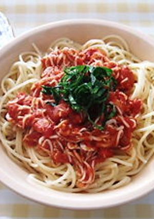 超早！シラスのトマトパスタ-レシピのメイン写真
