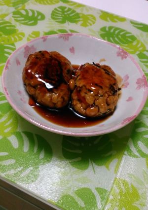 ヒジキ煮をリメイク☆おからハンバーグ-レシピのメイン写真