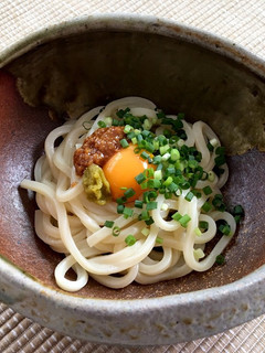 爽やかピリ辛釜玉うどん-レシピのメイン写真
