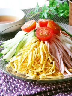 冷やし中華みたいな♬ぶっかけ蕎麦-レシピのメイン写真