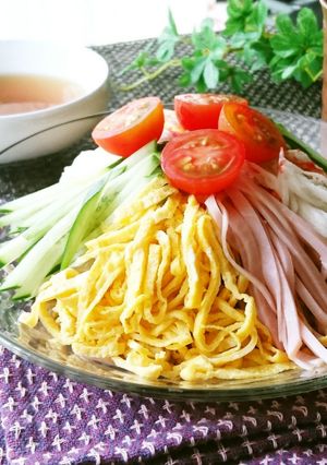 冷やし中華みたいな♬ぶっかけ蕎麦-レシピのメイン写真