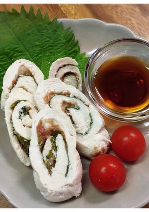簡単！ヘルシー☆ささみ☆梅肉☆しそ巻き-レシピのメイン写真
