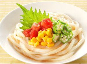 牡蠣だし醤油をかけるだけ簡単冷やしうどん-レシピのメイン写真