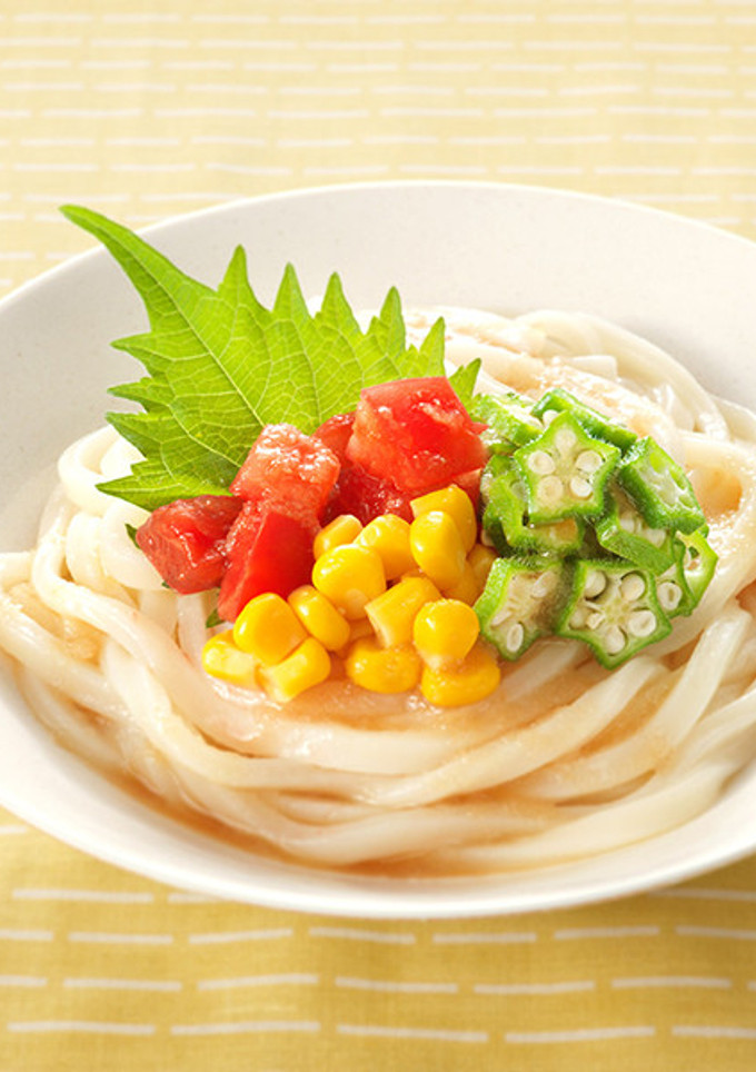 牡蠣だし醤油をかけるだけ簡単冷やしうどん-レシピのメイン写真