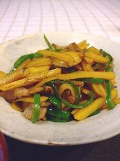 15分で出来るじゃがピー豚肉簡単炒め-レシピのメイン写真