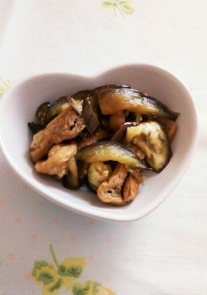 糖質制限☆ナスと油揚げの煮物-レシピのメイン写真