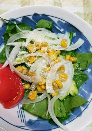 生でおいしい！ほうれん草のサラダ☆-レシピのメイン写真