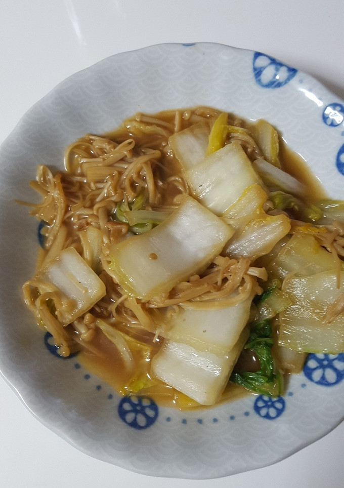 白菜とえのきですき焼き風-レシピのメイン写真