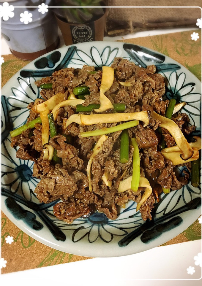 にんにくの芽とエリンギの牛肉炒め-レシピのメイン写真
