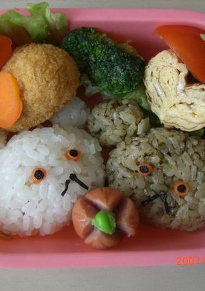 こぐまちゃんとしろくまちゃん☆キャラ弁-レシピのメイン写真