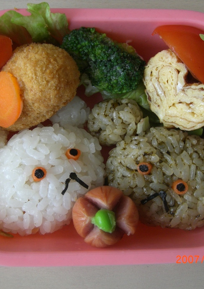 こぐまちゃんとしろくまちゃん☆キャラ弁-レシピのメイン写真