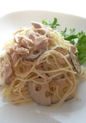 レンコンとツナの明太子パスタサラダ-レシピのメイン写真