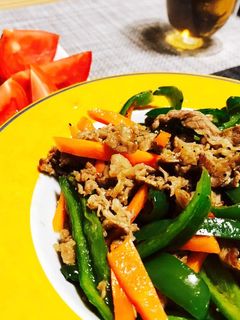 牛肉とピーマン、にんじんのオイスター炒め-レシピのメイン写真