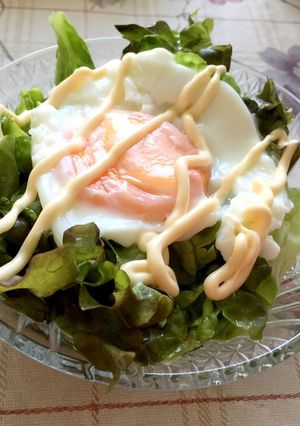 簡単☆サニーレタスに目玉焼きのせ♪-レシピのメイン写真