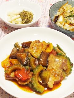 夏野菜と豚肉のピリ辛炒め-レシピのメイン写真