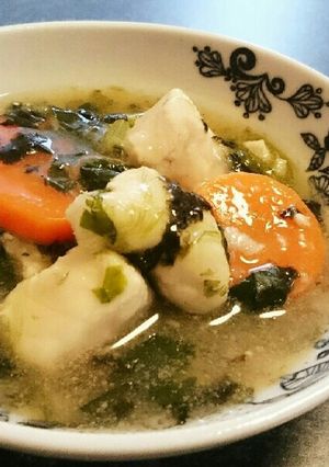 海苔と鳥むね肉スープ～１才２ヶ月幼児食-レシピのメイン写真