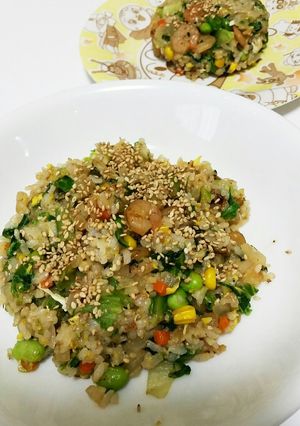 女性の味方★枝豆とえびのレタス炒飯-レシピのメイン写真