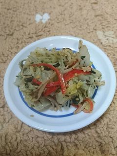 シソわかめふりかけのキャベツ和え物-レシピのメイン写真