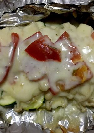 鮭と夏野菜のホイル焼き-レシピのメイン写真