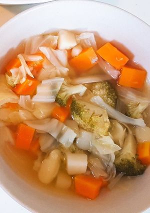 1歳幼児食★蒸し野菜で時短ポトフ風スープ-レシピのメイン写真