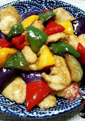 ササミと彩野菜の甘酢炒め-レシピのメイン写真