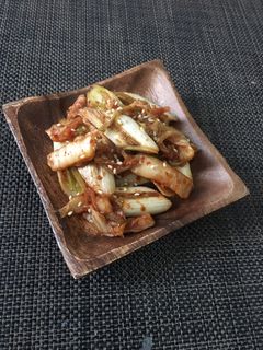 長ネギキムチの麺つゆ炒め-レシピのメイン写真