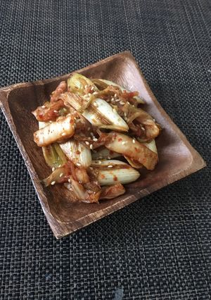長ネギキムチの麺つゆ炒め-レシピのメイン写真