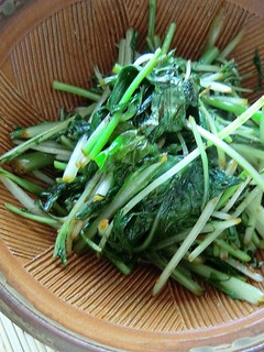 明日葉と水菜の中華風きんぴら-レシピのメイン写真