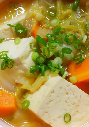 簡単！白菜と人参 豆腐の味噌にんにく煮♡-レシピのメイン写真
