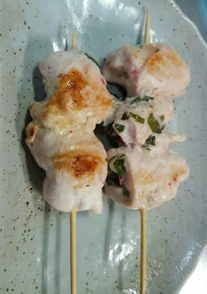 ささみ梅にんにく串焼き-レシピのメイン写真