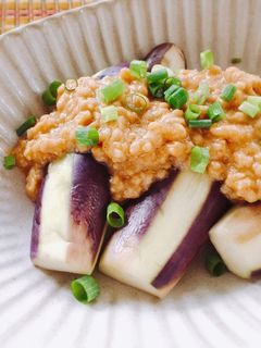 レンジで簡単なすの肉味噌がけ☆-レシピのメイン写真