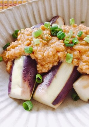 レンジで簡単なすの肉味噌がけ☆-レシピのメイン写真