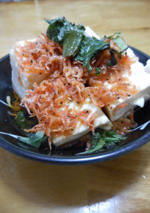 あみえび冷や奴-レシピのメイン写真