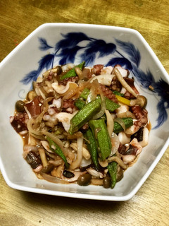 家にある夏野菜で タコの和風中華炒め-レシピのメイン写真