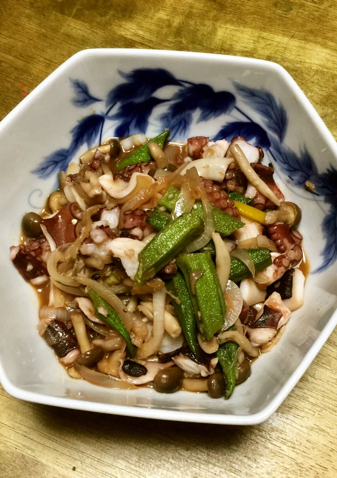 家にある夏野菜で タコの和風中華炒め-レシピのメイン写真