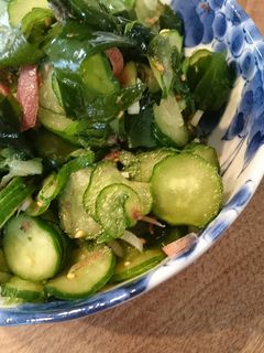 夏おかず!茗荷とキュウリのポン酢和え-レシピのメイン写真