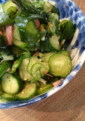 夏おかず！茗荷とキュウリのポン酢和え-レシピのメイン写真