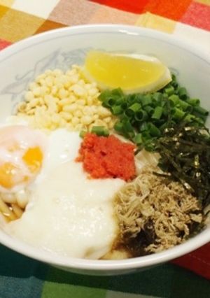 明太とろとろ温玉ぶっかけ-レシピのメイン写真
