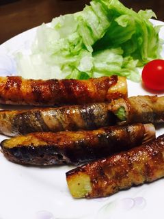 ナスの豚肉巻き-レシピのメイン写真